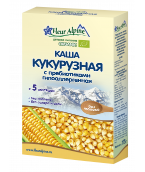 Каша Fleur Alpine Organic кукурузная безмолочная 175г