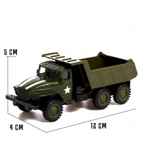 Модель военная Урал Армия тент инерционная 1:43 цвет хаки (в коробке)