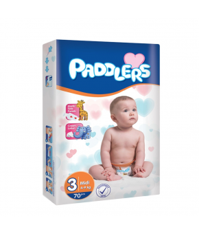 Подгузники Paddlers 3 (4-9кг) 70шт