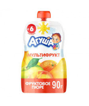 Пюре Агуша мультифрукт gualapack 90г