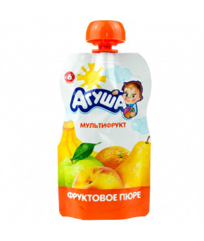 Пюре Агуша мультифрукт gualapack 90г