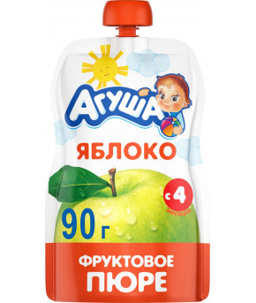 Пюре Агуша яблоко gualapack 90г 
