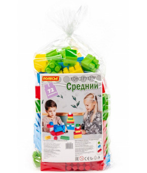 Конструктор Полесье Средний (72 элемента) (в мешке)