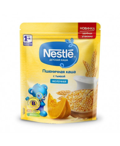 Каша Nestle пшеничная тыква молочная дой-пак 200г