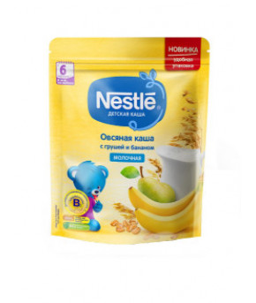 Каша Nestle овсяная груша и банан молочная дой-пак 220г
