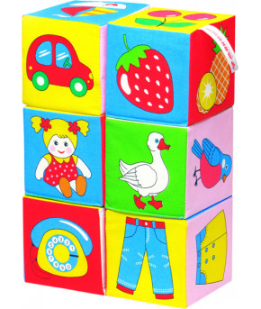 Развивающие кубики Мякиши Предметы большие 6шт