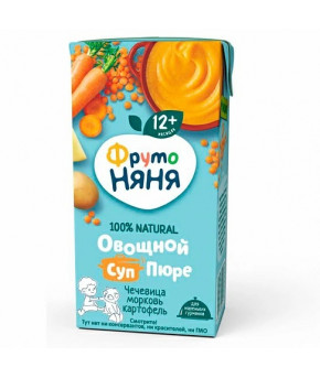 Крем-супчик Фруто Няня чечевичный с морковью и картофелем 200г