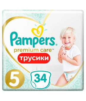 Подгузники-трусики Pampers Premium Care 5 (12-17кг) 34шт