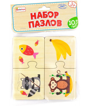 Настольная игра Пазл Alatoys Кто что ест? деревянная