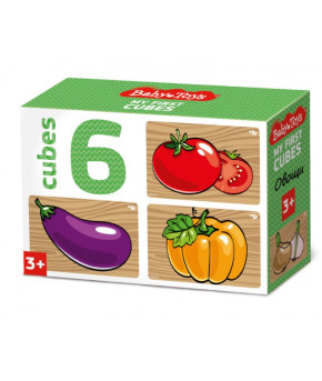 Развивающие кубики BabyToys Овощи 6шт