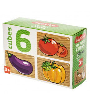 Развивающие кубики BabyToys Овощи 6шт