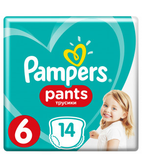 Подгузники-трусики Pampers Pants 6 (>15кг) 14шт