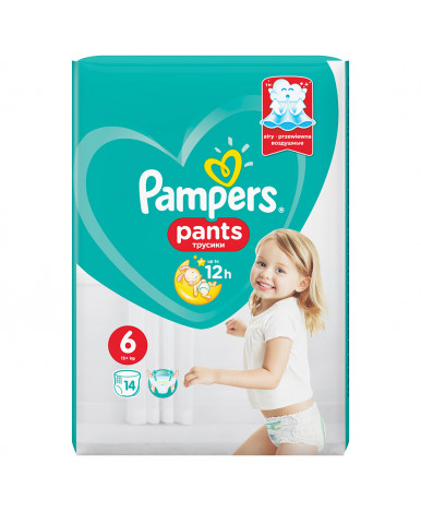 Подгузники-трусики Pampers Pants 6 (>15кг) 14шт