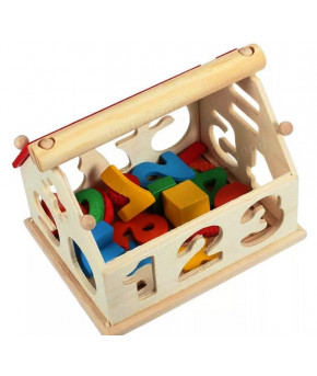 Развивающая игрушка-сортер Домик деревянный