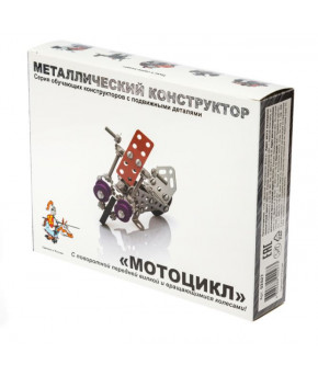 Конструктор металлический Десятое королевство Мотоцикл 105деталей
