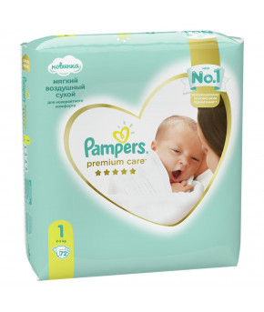 Подгузники Pampers Premium Care 1 (2-5кг) 72шт