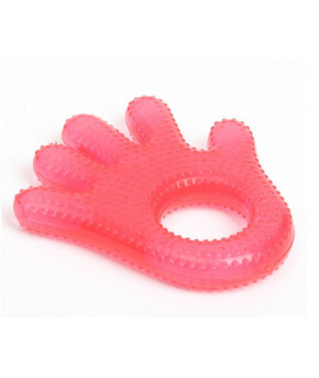 Прорезыватель Крошка Я Ладошка охлаждающий красный