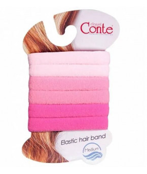 Резинка для волос CONTE ELEGANT MEDIUM 6шт pink