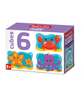Развивающие кубики BabyToys Обитатели моря 6шт