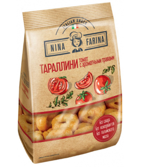 Гренки Тараллини Nina Farina с томатом и ароматными травами 180г 