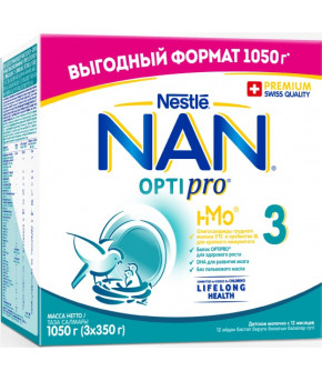 Смесь Nestle NAN 3 OPTIPRO молочная 1050г
