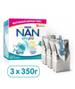 Смесь Nestle NAN 4 OPTIPRO молочная 1050г