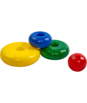 Развивающая пирамидка Десятое королевство Пирамидка Малышок-3Ш (в сеточке)