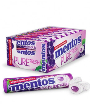 Жевательная резинка Mentos Pure Fresh со вкусом винограда 15,5г