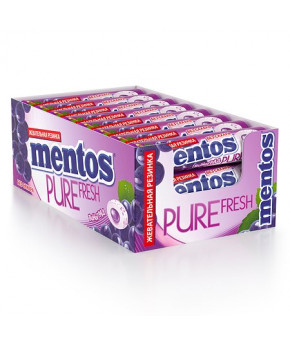 Жевательная резинка Mentos Pure Fresh со вкусом винограда 15,5г