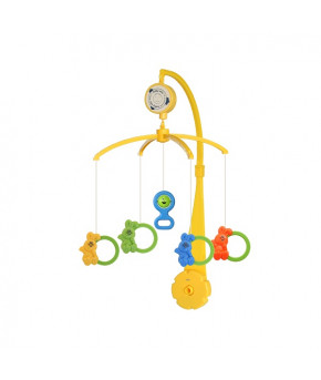 Каруселька BabyMix Кролики с пластиковыми игрушками
