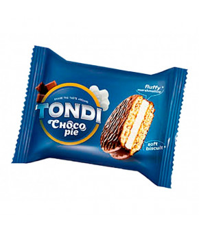 Печенье Tondi Choco Pie глазированное клубничное 180г