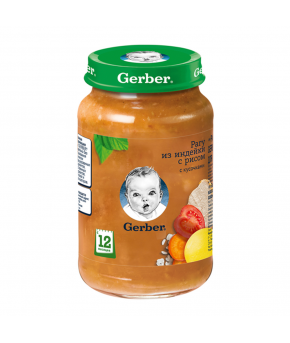 Пюре Gerber рагу из индейки с рисом 190г