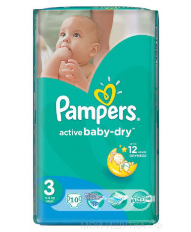 Подгузники Pampers Active Baby 3 (4-9кг) 10шт