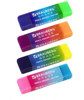 Набор ластиков 4шт Brauberg Grade ультра-яркие
