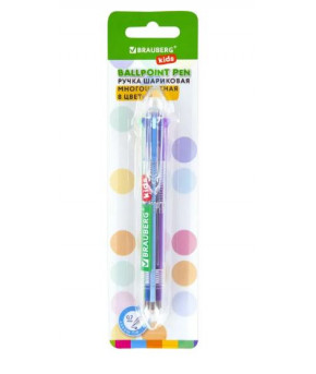 Ручка шариковая Brauberg Kids 8 цветов