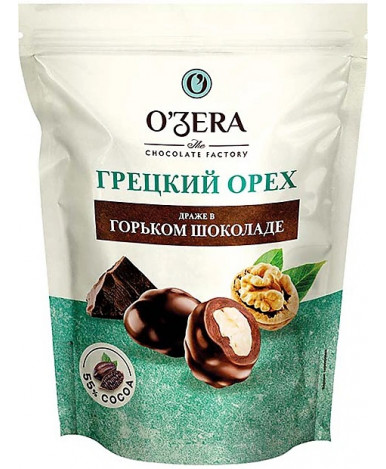 Драже шоколадные O'Zera Грецкий орех в горьком шоколаде 150г