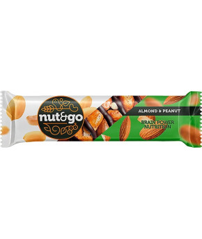 Батончик ореховый Nut&Go Almond&peanut с арахисовой пастой 34г