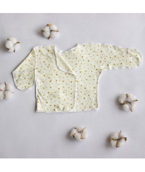 Распашонка Sofi звёзды с закрытыми ручками кулирка р-р 56