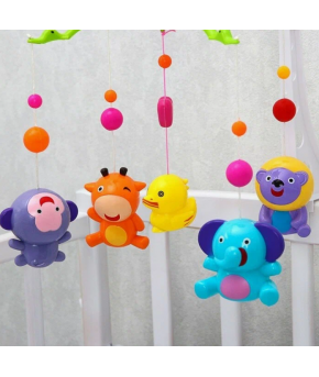 Каруселька Крошка я Домик Джунгли №2 с пластиковыми игрушками (на батарейках)