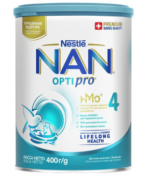 Смесь Nestle NAN 4 OPTIPRO молочная 400г
