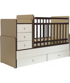 Кровать трансформер Фея 1100, бежевый/кромка венге