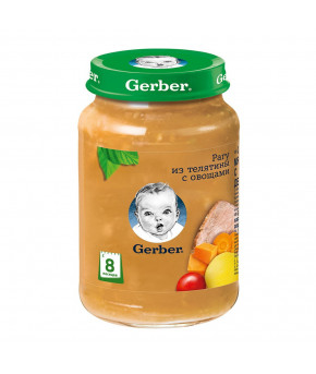 Пюре Gerber рагу из телятины с овощами 190г