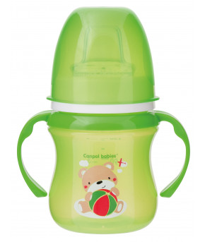 Поильник Canpol обучающий Easy Start Sweet fun с силиконовым носиком зеленый 6+ 120мл