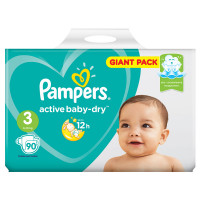 Подгузники Pampers Active Baby 3 (6-10кг) 90шт Poland