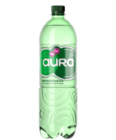 Вода Aura питьевая газированная минерализованная 1,0л