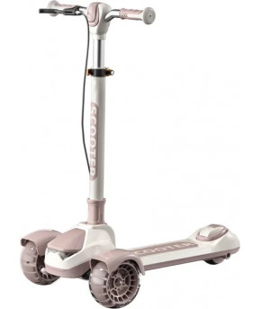 Самокат Ricos Flash с ручным тормозом White/Pink