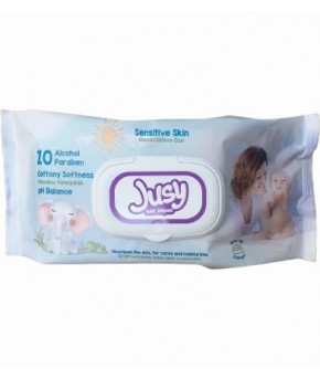 Салфетки влажные Jucy Sensitive с клапаном 120шт