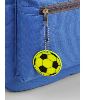 Светоотражающий элемент Футбольный мяч двусторонний 5см цепочка жёлтый