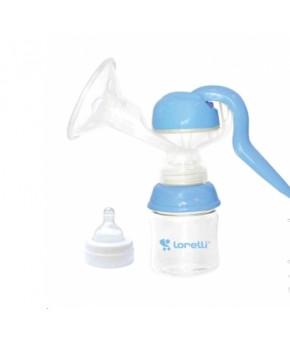 Молокоотсос ручной Lorelli с бутылочкой Blue 150мл 