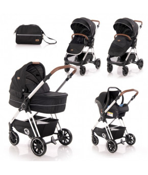 Модульная коляска 3 в 1 Rant Basic Pulsar Plus Black